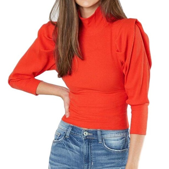 free people lala mock neck top